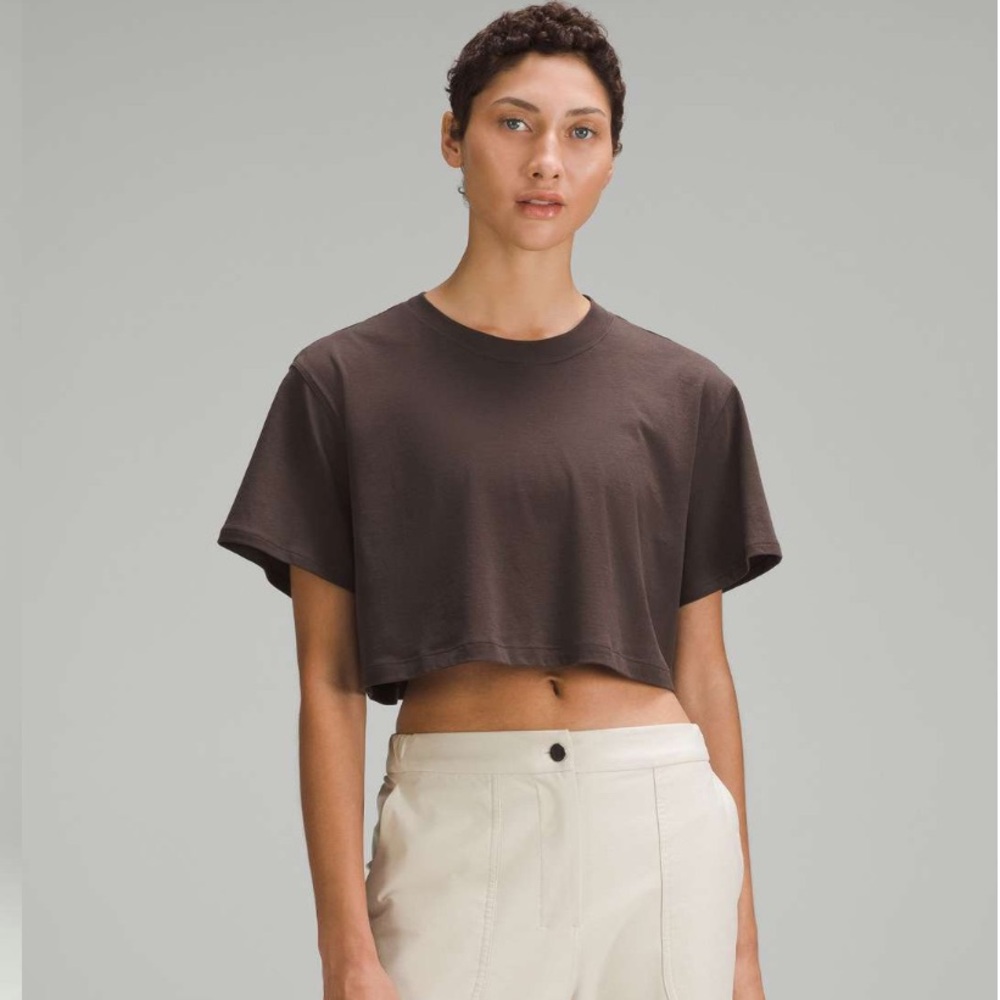 Lululemon All Yours Cropped T-Shirt Espresso